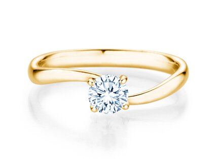 Anello di Fidanzamento Devour in 9K oro giallo con diamante da laboratorio 0,50ct E/VS