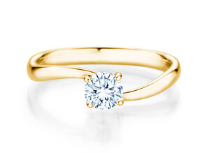 Anello di Fidanzamento Devour in 9K oro giallo con diamante da laboratorio 0,50ct E/VS