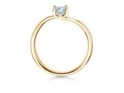 Anello di Fidanzamento Devour in 9K oro giallo con diamante da laboratorio 0,50ct E/VS