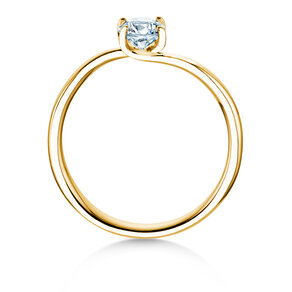 Anello di Fidanzamento Devour in 9K oro giallo con diamante da laboratorio 0,50ct E/VS