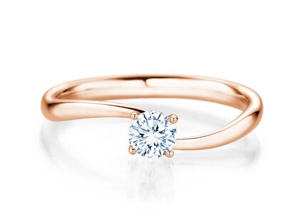 Anello di Fidanzamento Devour in 14K oro rosa con diamante da laboratorio 0,25ct E/VS