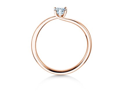 Anello di Fidanzamento Devour in 14K oro rosa con diamante da laboratorio 0,25ct E/VS