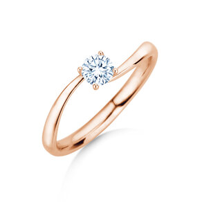 Anello di Fidanzamento Devour in 14K oro rosa con diamante da laboratorio 0,25ct E/VS