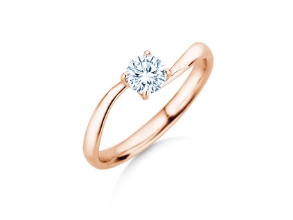 Anello di Fidanzamento Devour in 14K oro rosa con diamante da laboratorio 0,50ct E/VS