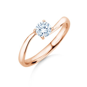 Anello di Fidanzamento Devour in 14K oro rosa con diamante da laboratorio 0,50ct E/VS