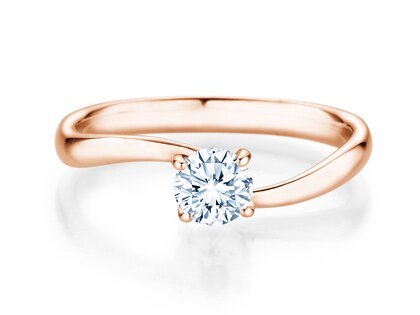 Anello di Fidanzamento Devour in 14K oro rosa con diamante da laboratorio 0,50ct E/VS
