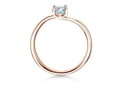 Anello di Fidanzamento Devour in 14K oro rosa con diamante da laboratorio 0,50ct E/VS