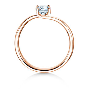 Anello di Fidanzamento Devour in 14K oro rosa con diamante da laboratorio 0,50ct E/VS