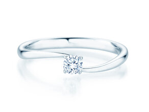 Anello di Fidanzamento Devour in argento 925/- con diamante da laboratorio 0,15ct E/VS