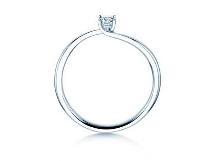 Anello di Fidanzamento Devour in argento 925/- con diamante da laboratorio 0,15ct E/VS
