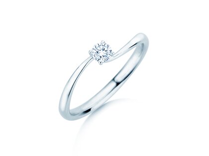 Anello di Fidanzamento Devour in argento 925/- con diamante da laboratorio 0,15ct E/VS
