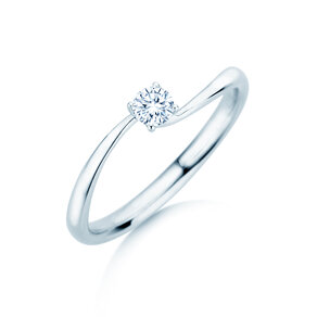 Anello di Fidanzamento Devour in argento 925/- con diamante da laboratorio 0,15ct E/VS