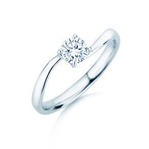 Anello di Fidanzamento Devour in 9K oro bianco con diamante da laboratorio 0,50ct E/VS