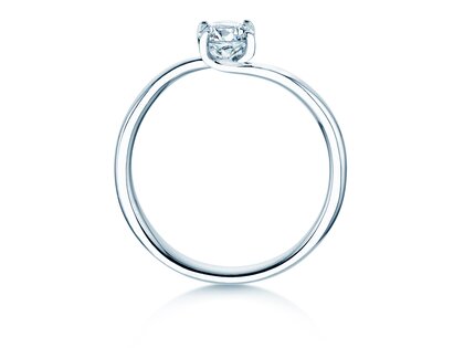 Anello di Fidanzamento Devour in 9K oro bianco con diamante da laboratorio 0,50ct E/VS