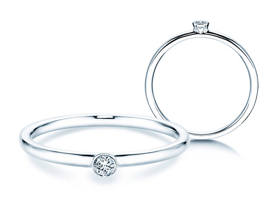 Anello di Fidanzamento Eternal in argento 925/- con diamante 0,05ct H/SI