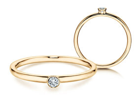 Anello di Fidanzamento Eternal in 9K oro giallo con diamante 0,05ct G/SI