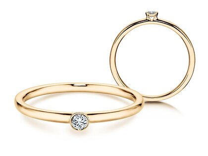 Anello di Fidanzamento Eternal in 14K oro giallo con diamante 0,05ct H/SI