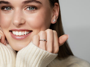 Anello di Fidanzamento Eternal in argento 925/- con diamante 0,10ct G/SI
