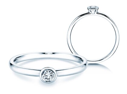 Anello di Fidanzamento Eternal in argento 925/- con diamante 0,10ct G/SI