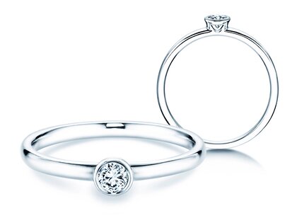 Anello di Fidanzamento Eternal in argento 925/- con diamante 0,15ct G/VS