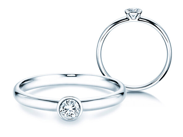 Anello di Fidanzamento Eternal in platino 950/- con diamante 0,20ct G/SI