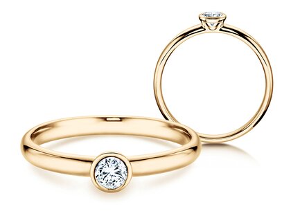 Anello di Fidanzamento Eternal in 14K oro giallo con diamante 0,20ct H/SI