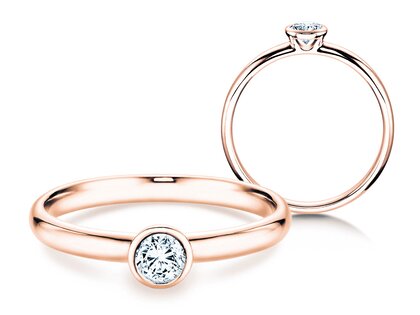 Anello di Fidanzamento Eternal in 9K oro rosa con diamante 0,05ct G/SI