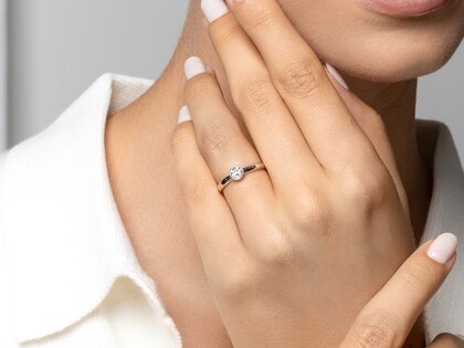 Anello di Fidanzamento Eternal in 9K oro bianco con diamante 0,25ct H/SI