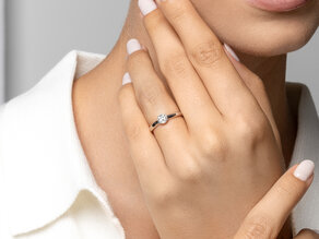 Anello di Fidanzamento Eternal in 9K oro bianco con diamante 0,25ct H/SI