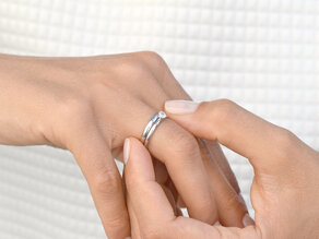 Anello di Fidanzamento Eternal in 9K oro bianco con diamante 0,25ct H/SI