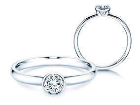 Anello di Fidanzamento Eternal in 14K oro bianco con diamante 0,30ct G/SI