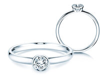 Anello di Fidanzamento Eternal in 9K oro bianco con diamante 0,35ct G/SI