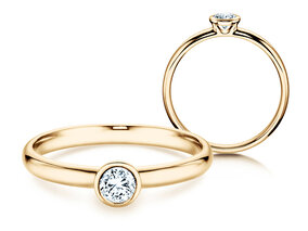 Anello di Fidanzamento Eternal in 14K oro giallo con diamante 0,30ct G/SI