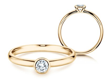 Anello di Fidanzamento Eternal in 14K oro giallo con diamante 0,30ct G/SI