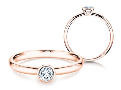 Anello di Fidanzamento Eternal in 18K oro rosa con diamante 0,40ct G/SI