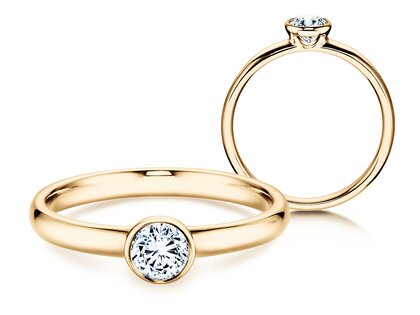 Anello di Fidanzamento Eternal in 14K oro giallo con diamante 0,35ct G/SI
