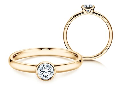 Anello di Fidanzamento Eternal in 14K oro giallo con diamante 0,35ct G/SI