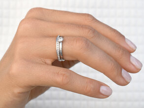 Anello di Fidanzamento Eternal in 9K oro bianco con diamante 0,40ct D/IF