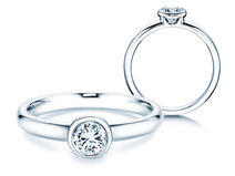 Anello di Fidanzamento Eternal in 18K oro bianco con diamante 0,40ct G/SI
