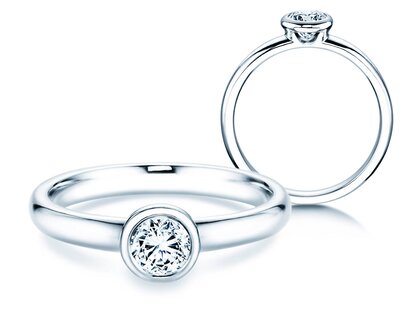 Anello di Fidanzamento Eternal in 14K oro bianco con diamante 0,40ct G/SI