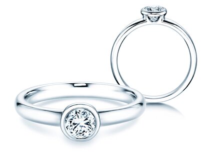 Anello di Fidanzamento Eternal in 9K oro bianco con diamante 0,40ct D/IF
