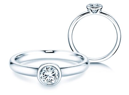Anello di Fidanzamento Eternal in platino 950/- con diamante 0,40ct G/SI