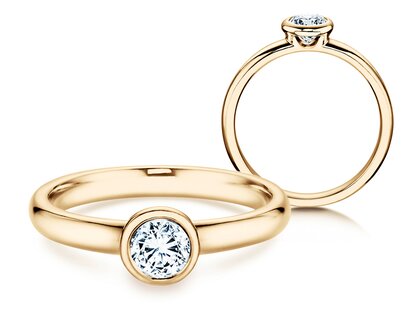 Anello di Fidanzamento Eternal in 14K oro giallo con diamante 0,40ct G/SI