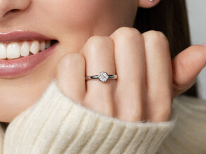 Anello di Fidanzamento Eternal in 14K oro bianco con diamante 0,50ct G/IF
