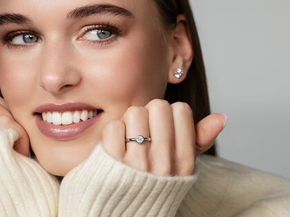 Anello di Fidanzamento Eternal in 14K oro bianco con diamante 0,50ct G/IF