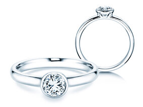 Anello di Fidanzamento Eternal in 18K oro bianco con diamante 0,50ct G/SI