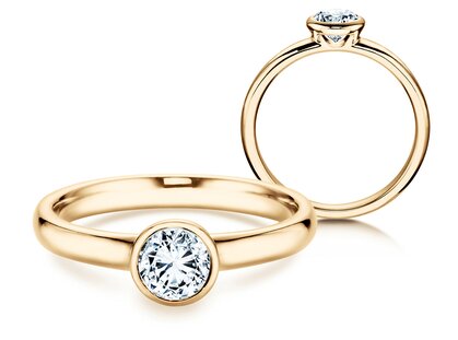 Anello di Fidanzamento Eternal in 14K oro giallo con diamante 1,00ct G/SI