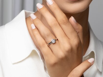 Anello di Fidanzamento Eternal in 9K oro rosa con diamante 0,75ct G/SI