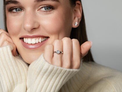 Anello di Fidanzamento Eternal in 9K oro rosa con diamante 0,75ct G/SI