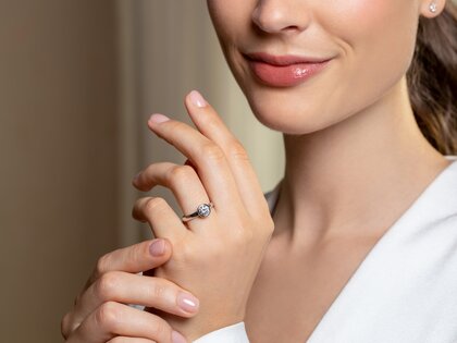 Anello di Fidanzamento Eternal in 9K oro bianco con diamante 1,00ct H/SI